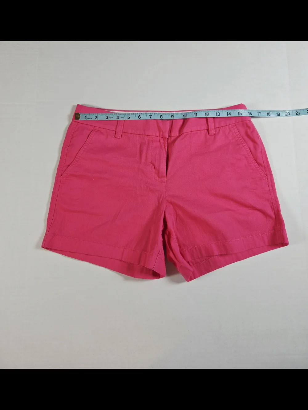 J. Crew Pink Tailored Womens 6 Chino Shorts Slash Pockets Cotton